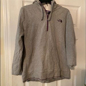 Grey quarter zip with hood